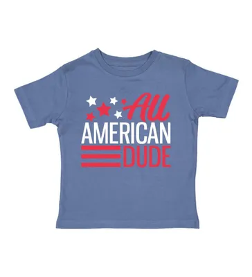 Sweet Wink Toddler Boys All American Dude Short Sleeve T-Shirt