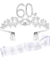 Doradreamdeko 60th Birthday Sash and Tiara for Women