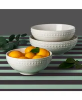 Tabletops Gallery 3-pc Bloom Round Embossed Bowl Set