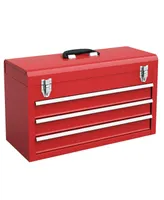 Costway Portable Tool Chest Box Storage Cabinet Garage Mechanic Organizer 3 Drawers