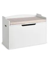 Costway Wooden Toy Box Kids Storage Chest Lift Top Bench Seat