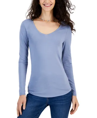 Aveto Juniors' V-Neck Long-Sleeved Top