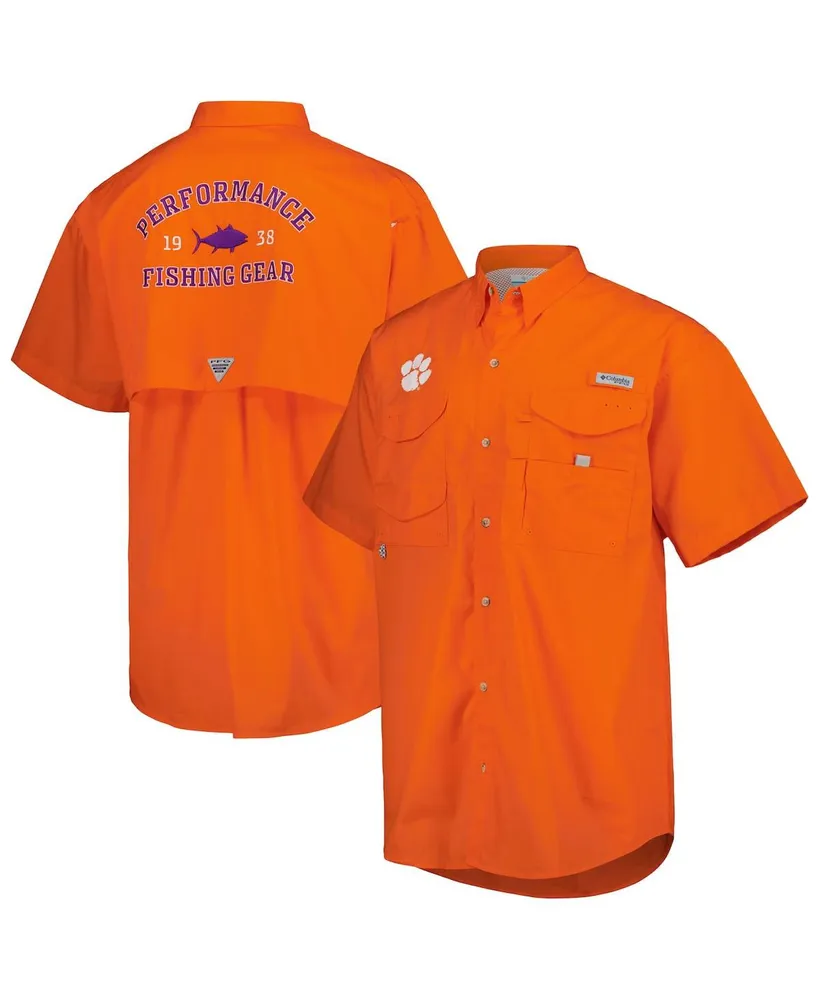 Men's Columbia Orange Clemson Tigers Bonehead Button-Up Shirt