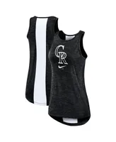 Women's Nike Black Colorado Rockies Right Mix High Neck Tank Top