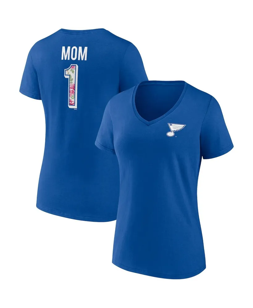 Women's Fanatics Blue St. Louis Blues Team Mother's Day V-Neck T-shirt