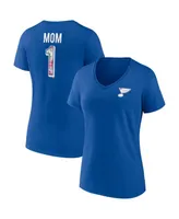 Women's Fanatics Blue St. Louis Blues Team Mother's Day V-Neck T-shirt