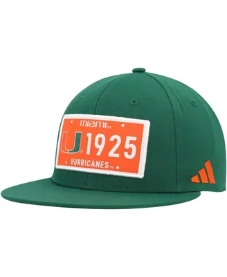 Men's adidas Green Miami Hurricanes Established Snapback Hat