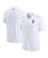 Men's Nike White Boston Red Sox Authentic Collection Victory Striped Performance Polo Shirt