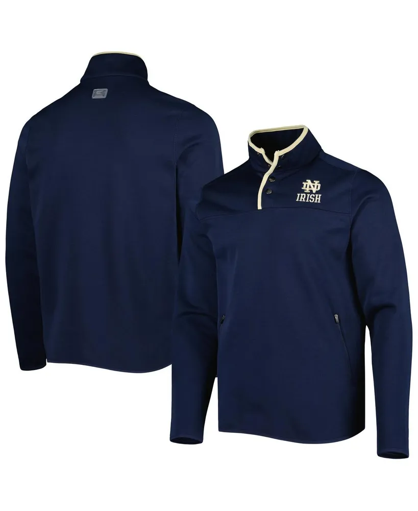 Men's Colosseum Navy Notre Dame Fighting Irish Rebound Quarter-Snap Jacket