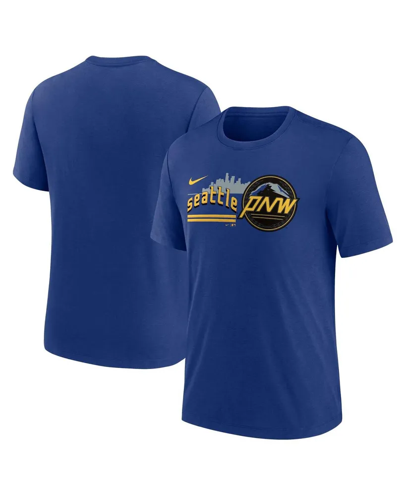 Men's Nike Royal Seattle Mariners 2023 City Connect Tri-Blend T-shirt