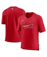 Men's Nike Red St. Louis Cardinals Authentic Collection Pregame Raglan Performance V-Neck T-shirt