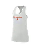 Women's Nike Gray Clemson Tigers Game Time Tank Top