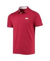 Men's Columbia Cardinal Arkansas Razorbacks Tech Trail Omni-Shade Polo Shirt