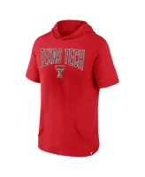 Men's Fanatics Red Texas Tech Raiders Outline Lower Arch Hoodie T-shirt