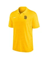 Men's Nike Gold San Diego Padres Authentic Collection Victory Striped Performance Polo Shirt