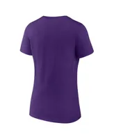 Women's Fanatics Purple Ecu Pirates Evergreen Campus V-Neck T-shirt