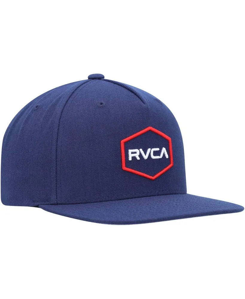 Big Boys and Girls Rvca Navy Commonwealth Snapback Hat