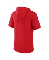 Men's Fanatics Red Wisconsin Badgers Outline Lower Arch Hoodie T-shirt