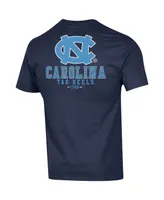 Men's Champion Navy North Carolina Tar Heels Stack 2-Hit T-shirt