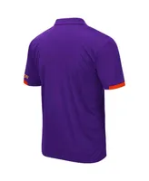 Men's Colosseum Purple Clemson Tigers Big and Tall Santry Polo Shirt