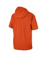 Men's Nike Orange Clemson Tigers Coaches Half-Zip Short Sleeve Jacket