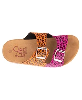 Olivia Miller Girls Twin Leopard Slipper Sandal