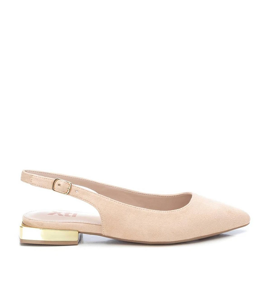 Xti Women's Slingback Suede Flats By Beige