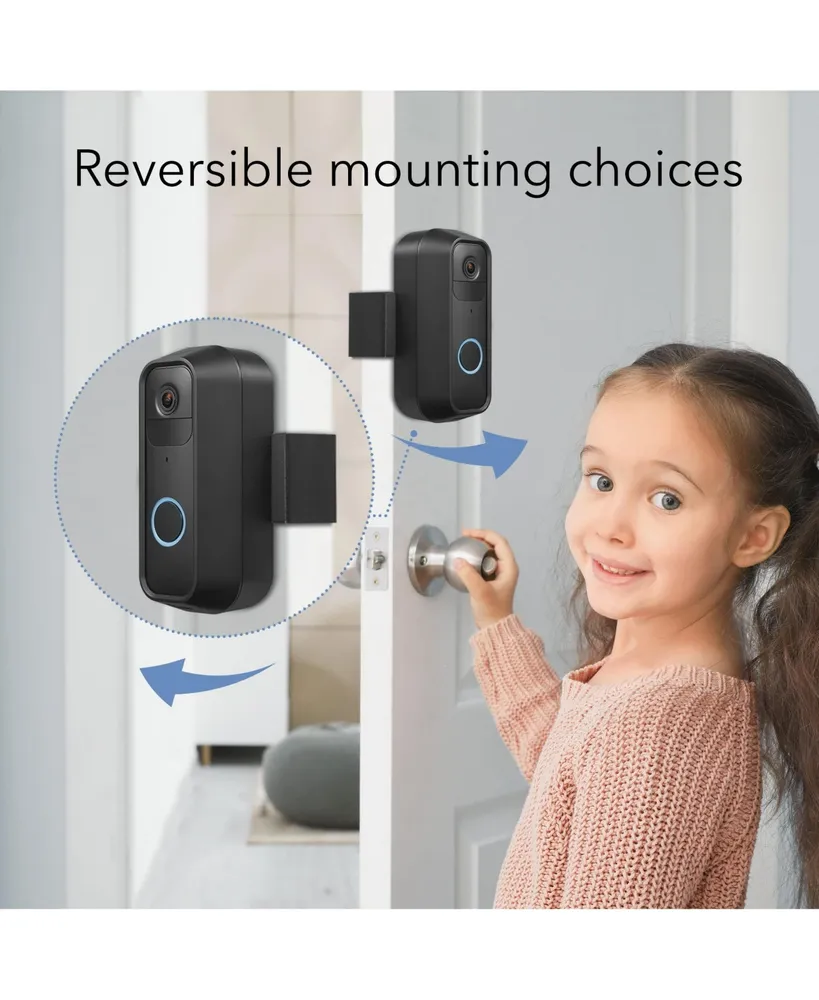 Wasserstein Anti-Theft Mount for Blink Video Doorbell - No-Drill Doorbell Mount to Protect Your Blink Video Doorbell (Black)