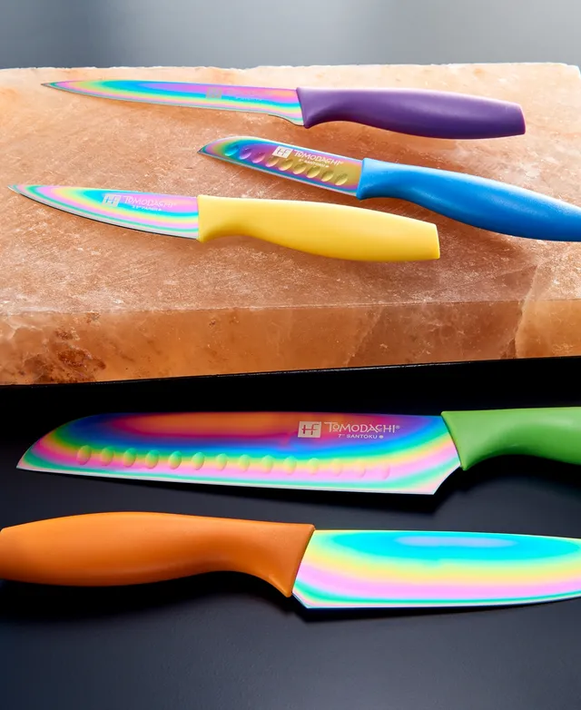 Tomodachi by Hampton Forge, Rainbow Titanium 10 Piece Cutlery Set with Blade