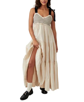 Free People Women's V-Neck Tiered Maxi Dress