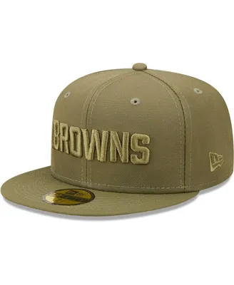 Men's New Era Olive Cleveland Browns Color Pack 59FIFTY Fitted Hat