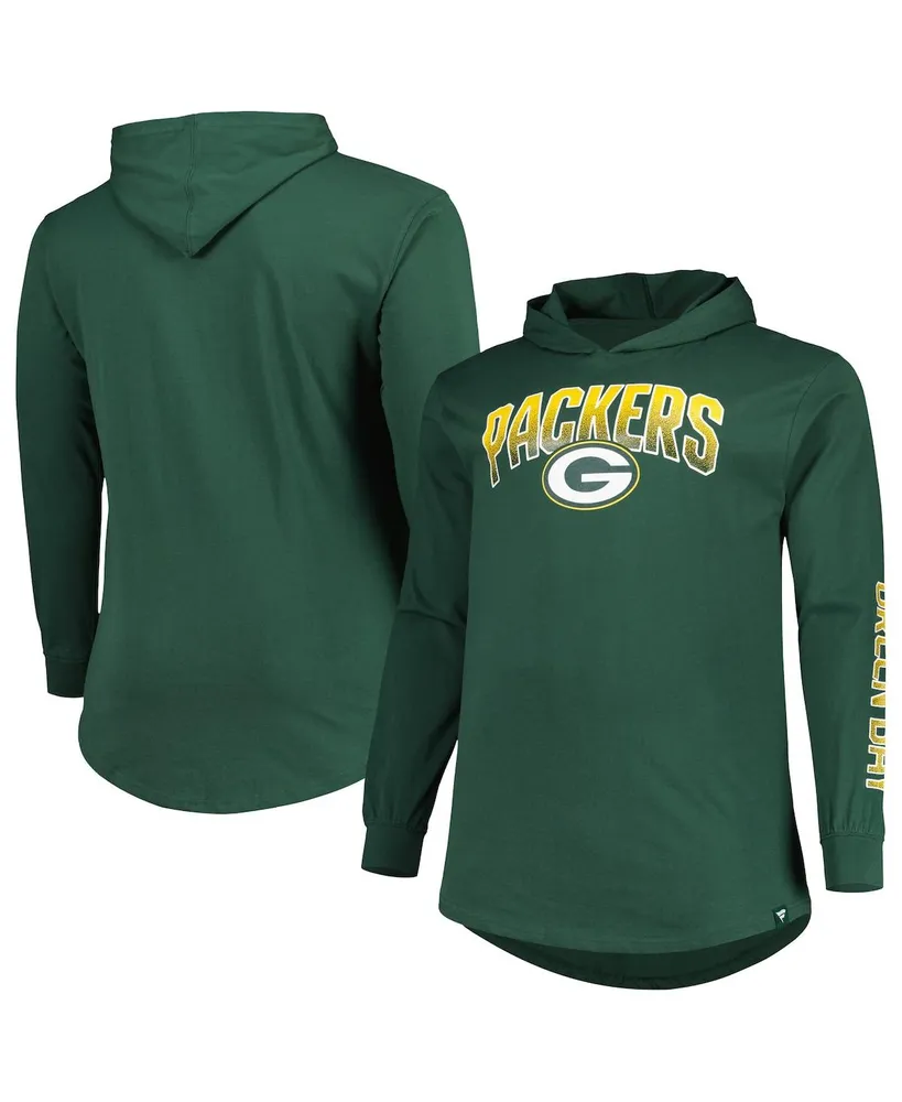 Men's Fanatics Branded Heather Charcoal Green Bay Packers Big & Tall Camo Pullover Hoodie