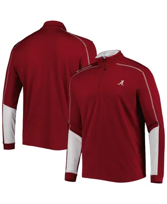 Men's Columbia Crimson Alabama Tide Shotgun 2.0 Omni-Wick Quarter-Zip Jacket