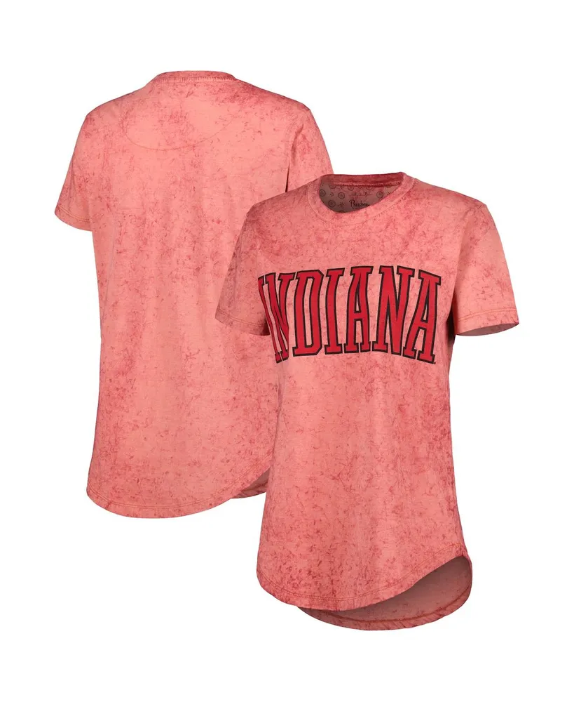 Women's Pressbox Crimson Indiana Hoosiers Southlawn Sun-Washed T-shirt