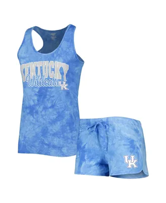 Women's Concepts Sport Royal Kentucky Wildcats Billboard Tie-Dye Tank Top and Shorts Sleep Set