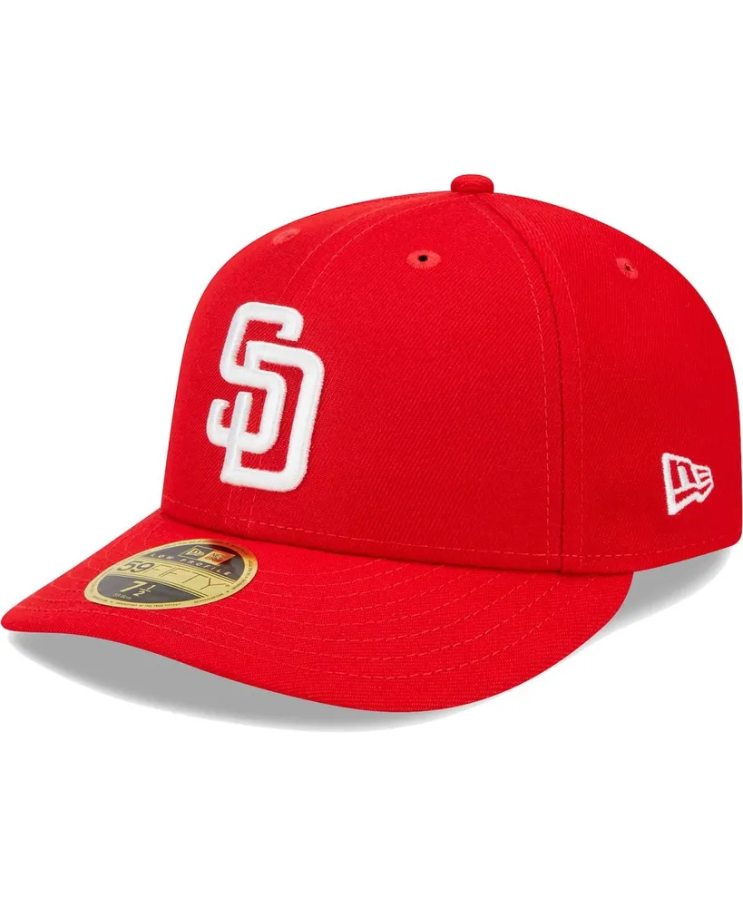 Men's New Era Scarlet San Diego Padres Low Profile 59FIFTY Fitted Hat