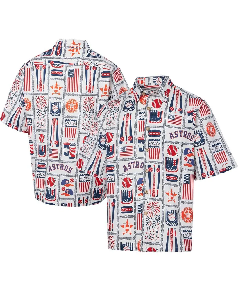 Reyn Spooner Men's Boston Red Sox White Americana Button Down Shirt