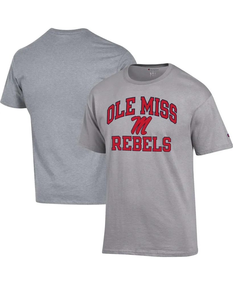 Men's Champion Heather Gray Ole Miss Rebels High Motor T-shirt