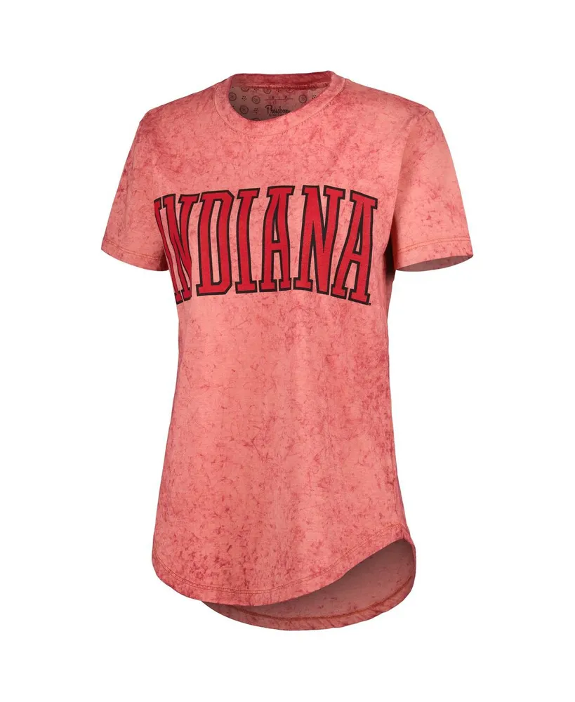 Women's Pressbox Crimson Indiana Hoosiers Southlawn Sun-Washed T-shirt