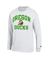 Men's Champion White Oregon Ducks High Motor Long Sleeve T-shirt