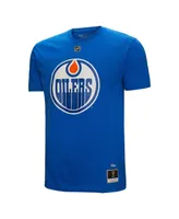 Men's Mitchell & Ness Grant Fuhr Royal Edmonton Oilers Name and Number T-shirt