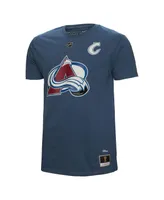 Men's Mitchell & Ness Joe Sakic Navy Colorado Avalanche Name and Number T-shirt