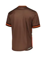 Men's Mitchell & Ness Orange Cleveland Browns Jumbotron 3.0 Mesh V-Neck T-shirt