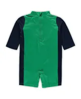 Toddler Boys and Girls Green, Navy Notre Dame Fighting Irish Wave Runner Wetsuit