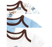 Little Me Baby Boys Cute Puppies Bodysuits, Pack of 3