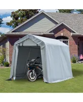 Outsunny 8' L x 6' W Outdoor Carport Awning/Canopy w/ Weather-Fighting Material