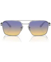 Prada Rectangular Unisex Sunglasses, Pr 67ZS - Silver