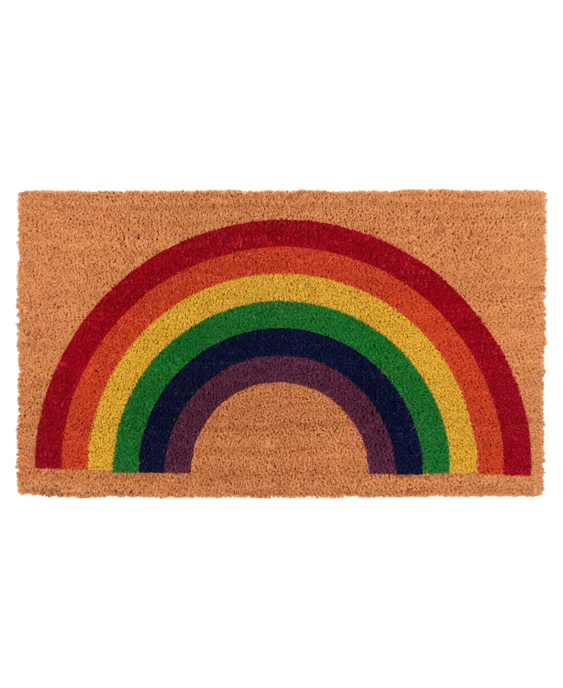 Kaf Home Coir Doormat, Rainbow