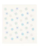 Kaf Home Swedish Dish Cloths, Snowflakes, Set of 4