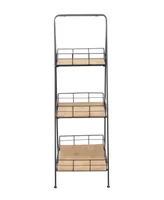 Novogratz Collection Brown Wood Indoor Outdoor 3 Tier Plant Stand